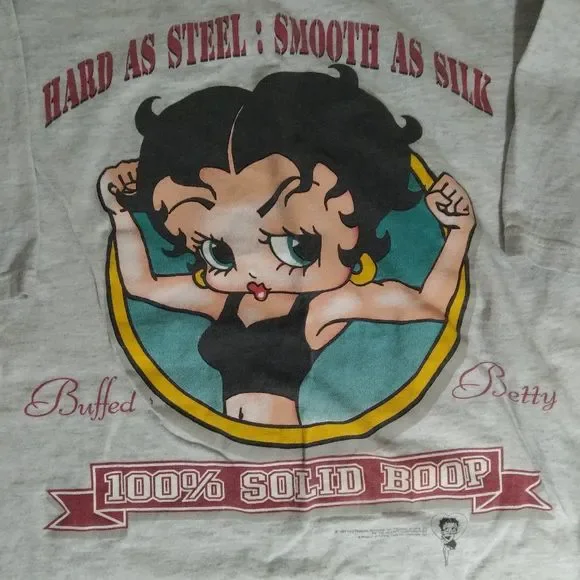 Vintage Buffed Betty Boop 100% Solid Boop T-Shirt - Picture 3 of 8